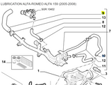 Coolant Hose 55198706 for Alfa Romeo 159