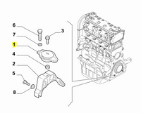 Engine Mount 51739521 Fiat 500, Fiat Panda