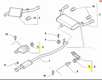 Exhaust Hanger 51814167- Alfa Romeo 4C, Giulietta Brera, Spider, Alfa 159 1.8 Engines