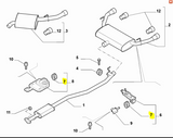 Exhaust Hanger 51814167- Alfa Romeo 4C, Giulietta Brera, Spider, Alfa 159 1.8 Engines