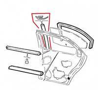 Rear Door Left Hand Gasket Seal 60674458 Alfa Romeo 156