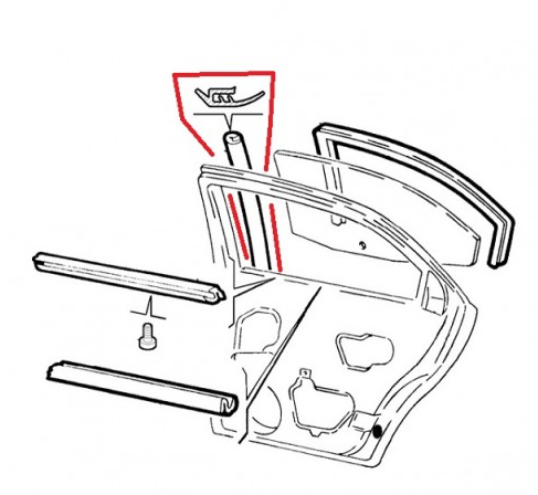 Rear Door Left Hand Gasket Seal 60674458 Alfa Romeo 156