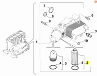 Oil Filter 71779389 Alfa Romeo Giulia and Strelivo 2.2 Diesel Engine